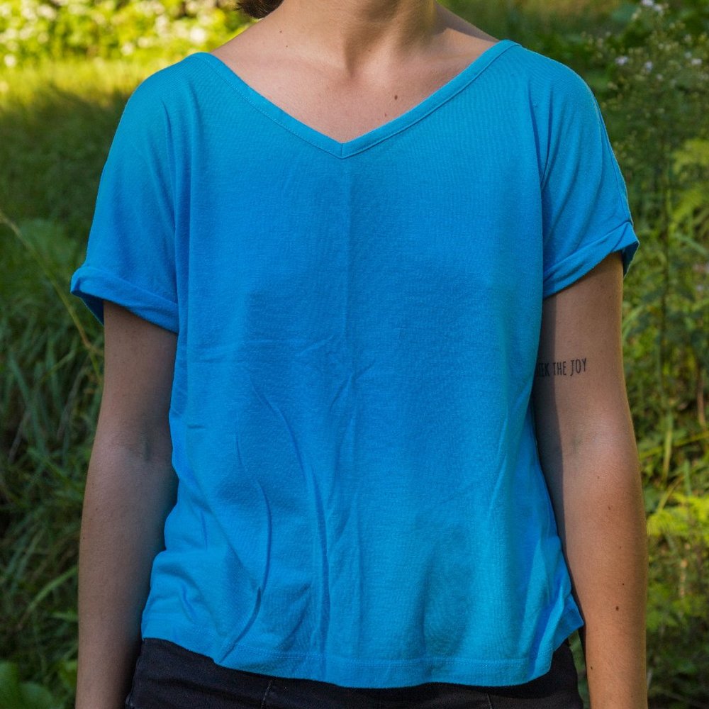 Check & Stripe Oversized Tee